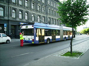 Trolebús en Riga